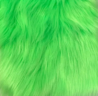UV Neon Green Luxury Shag Faux Fur - Howl Fabrics [NEW]