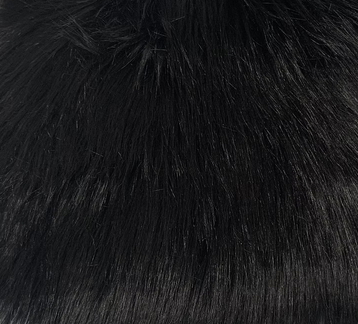 Black Luxury Shag Faux Fur - Howl Fabrics