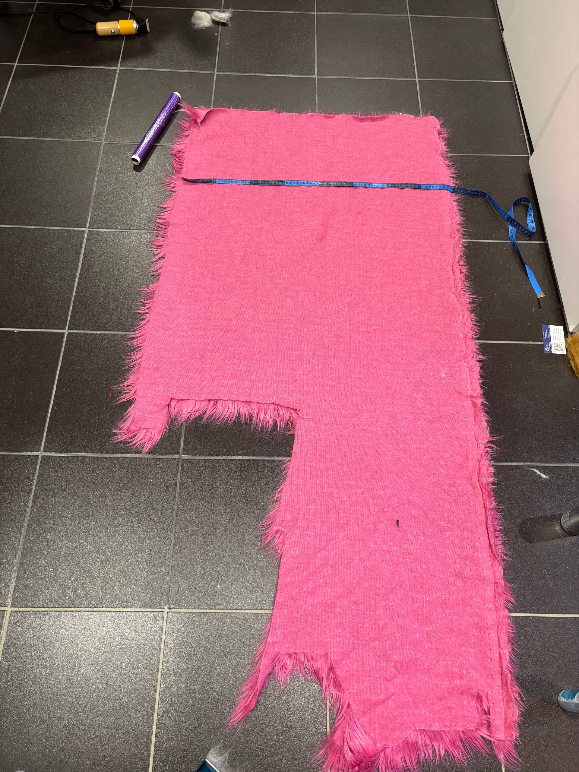 Ruby Pink Mongolian  - mohairbearmakingsupplies.co.uk