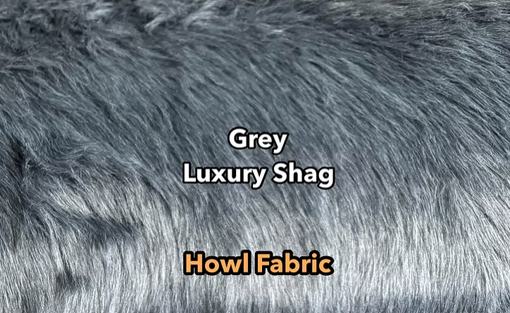 Grey Luxury Shag Faux Fur - Howl Fabrics