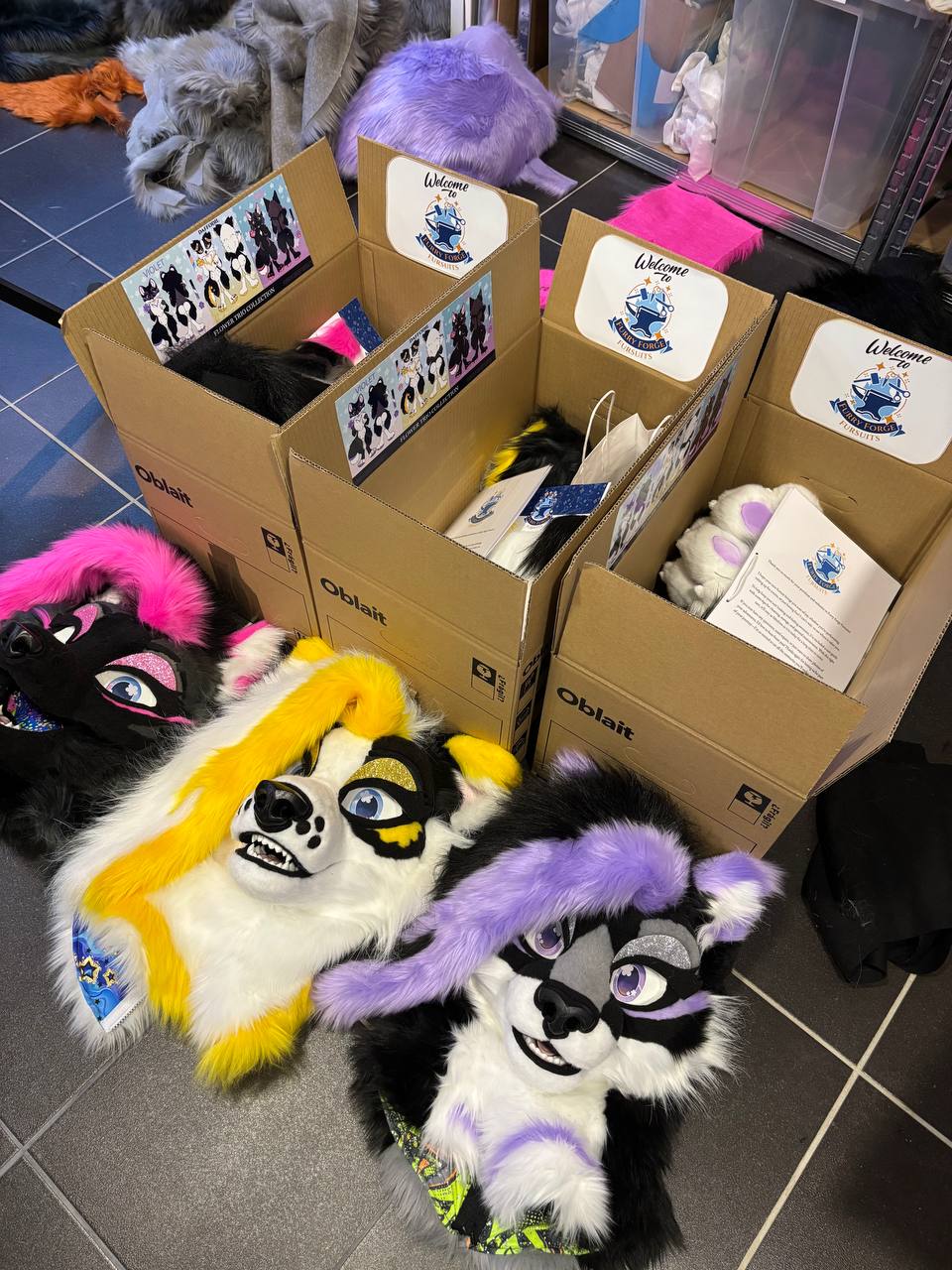 Daffodil The Gothic Flower Puppy - Pre Made Mini Fursuit Partial