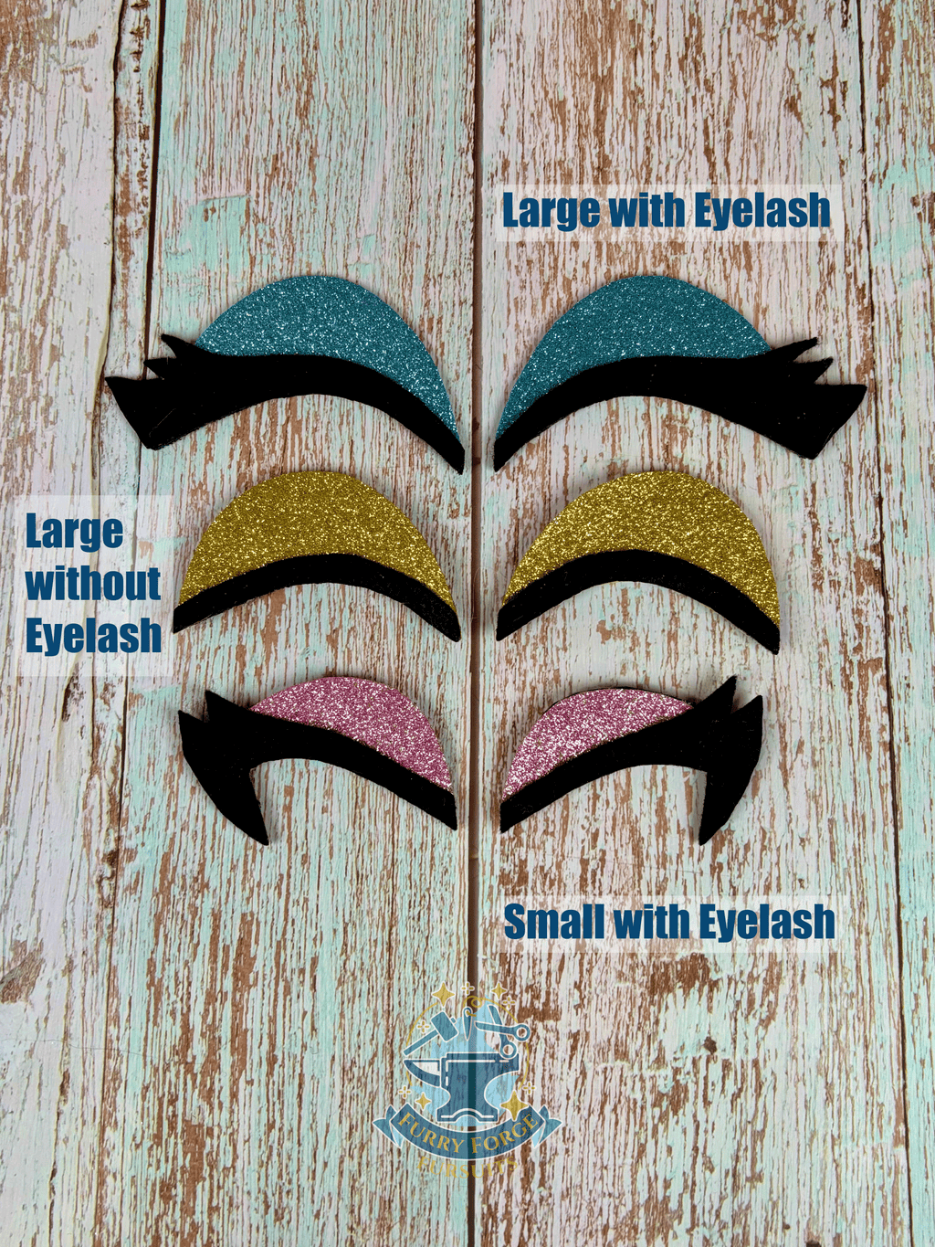 Fursuit Glitter Eyelids - Fits Most Fursuits