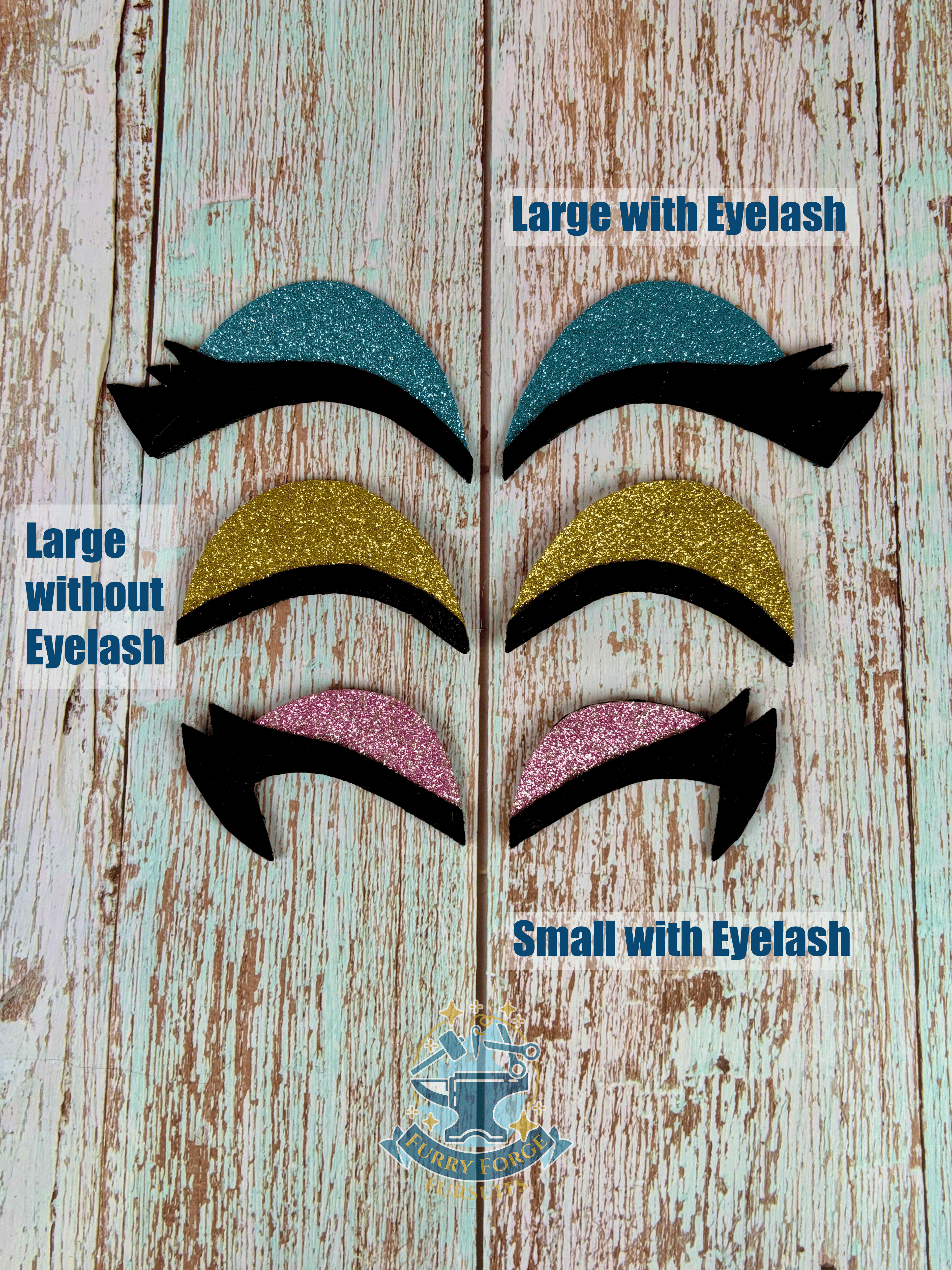 Fursuit Glitter Eyelids - Fits Most Fursuits