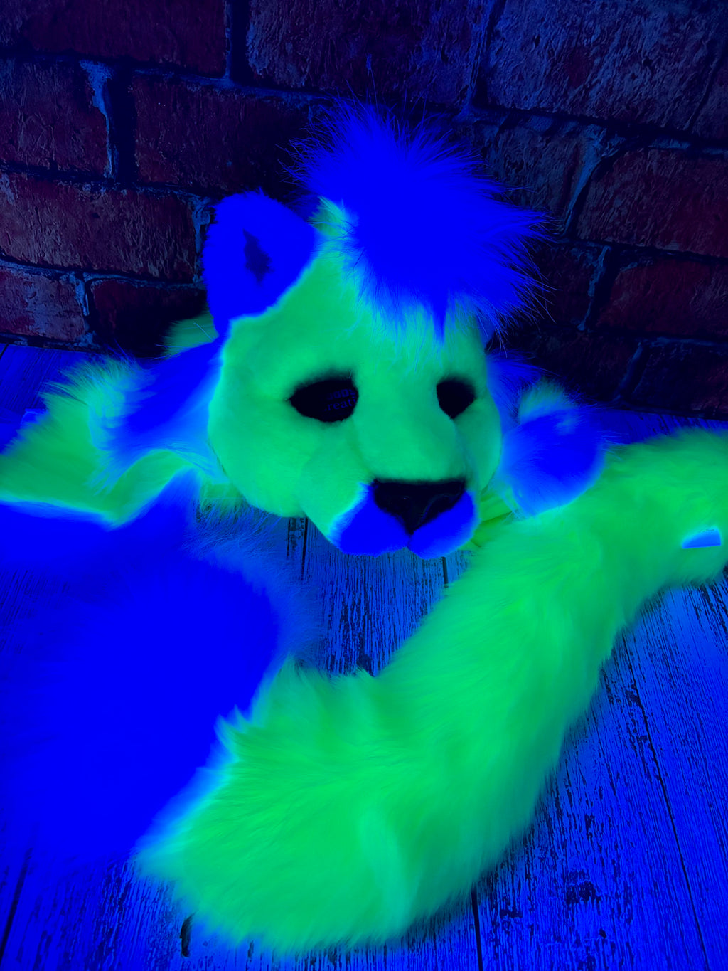 Therein/Bearskin LARP Mask & Tail Set - UV Yellow Cat