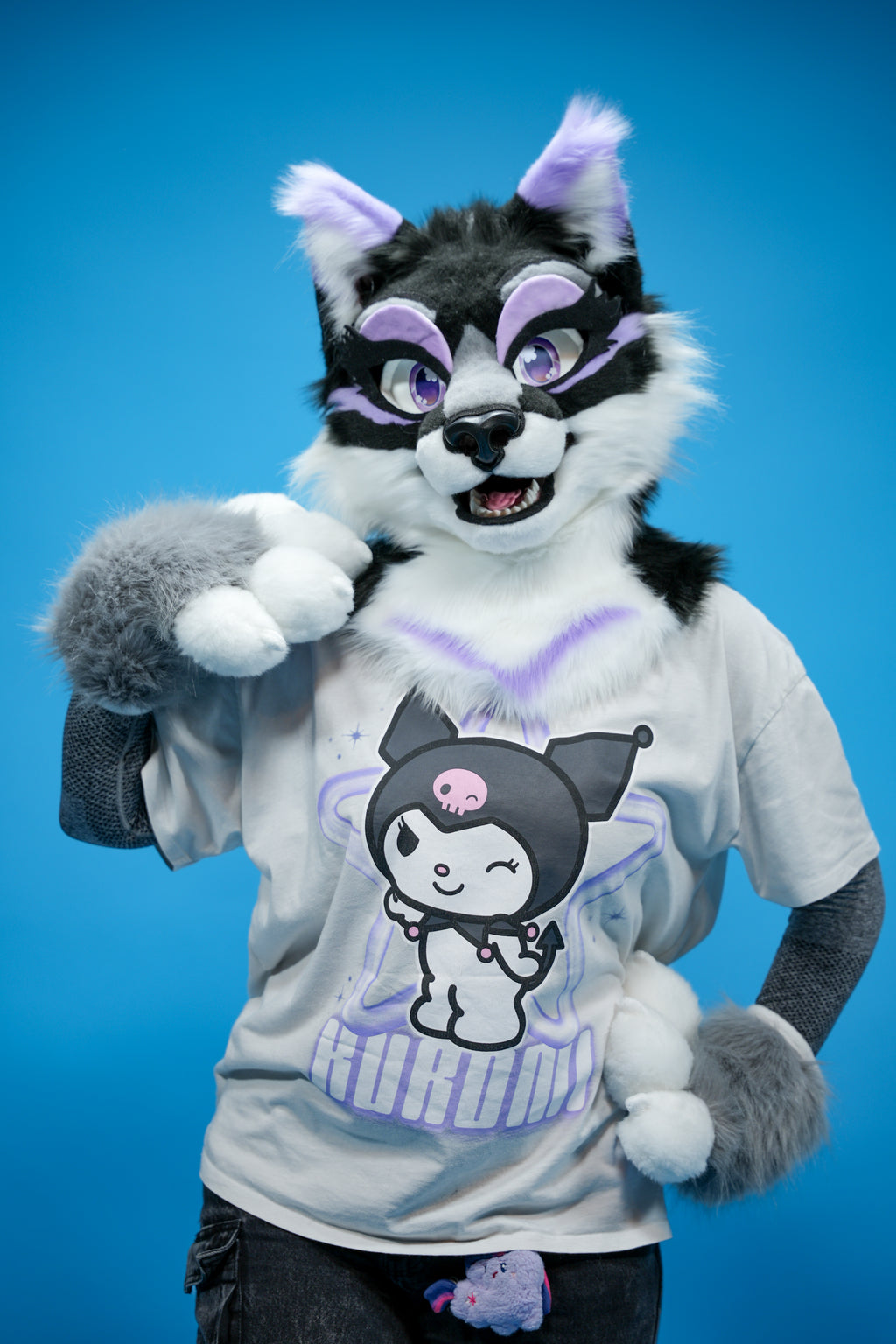 Violet The Gothic Flower Kitty - Pre Made Mini Fursuit Partial