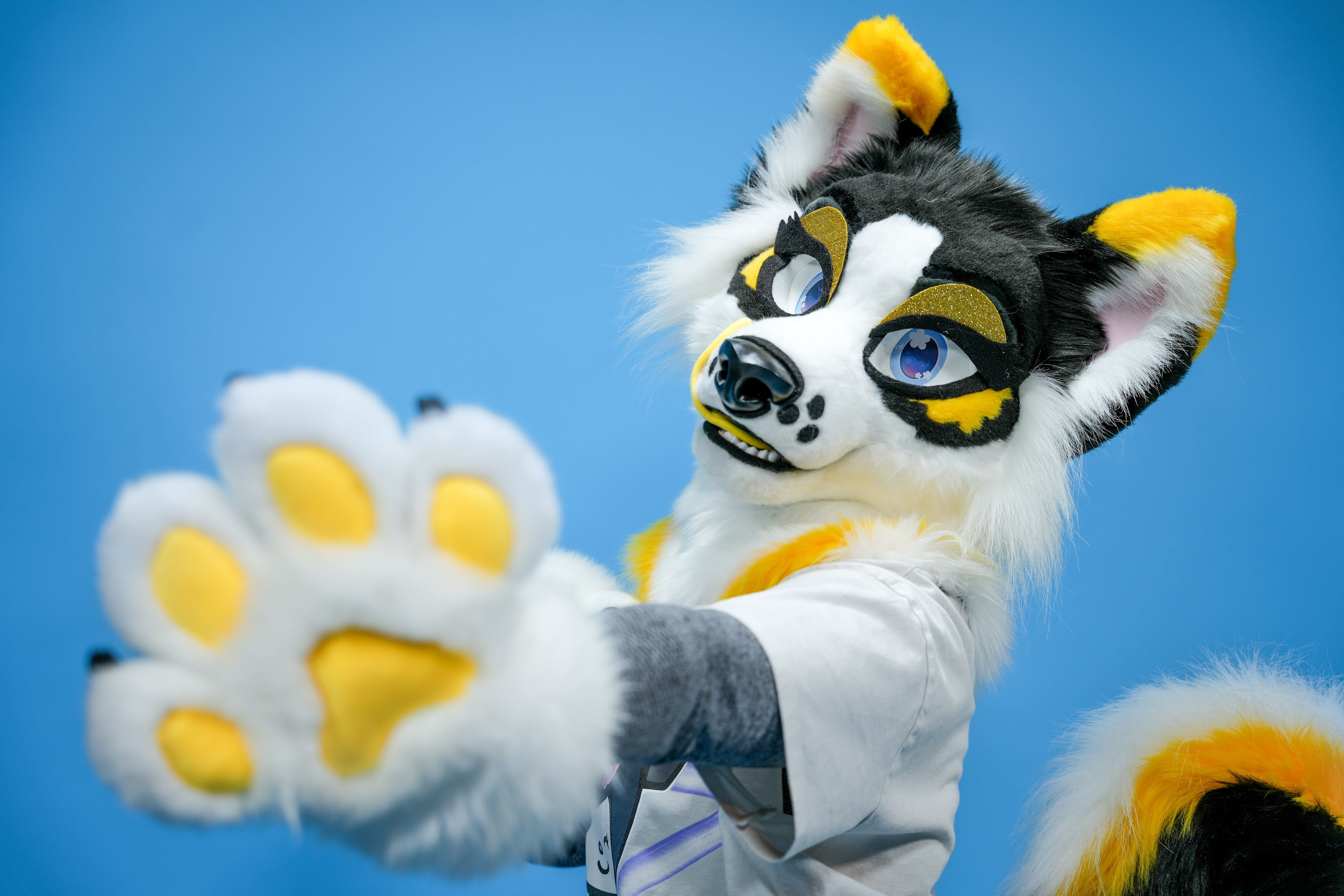 Daffodil The Gothic Flower Puppy - Pre Made Mini Fursuit Partial