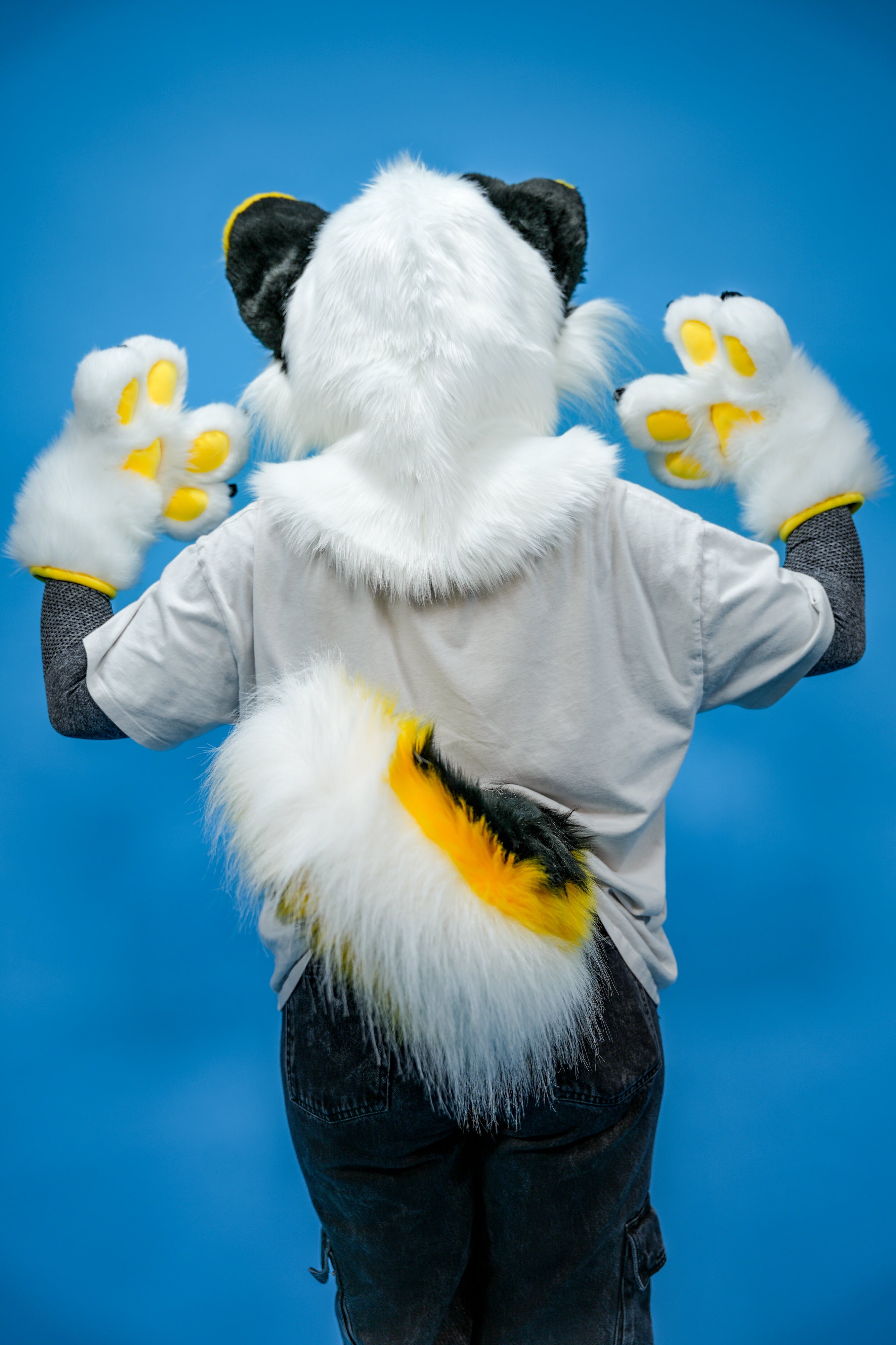 Daffodil The Gothic Flower Puppy - Pre Made Mini Fursuit Partial
