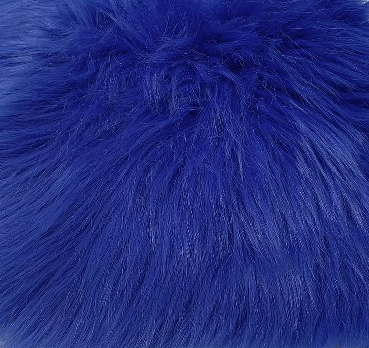 Royal Blue Luxury Shag Faux Fur Fabric  - Howl Fabrics [new]