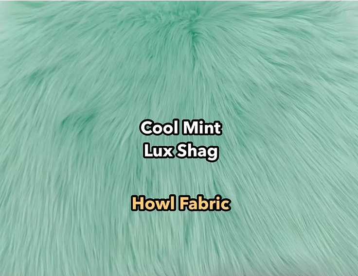 Cool Mint Luxury Shag Faux Fur - Howl Fabrics [NEW]