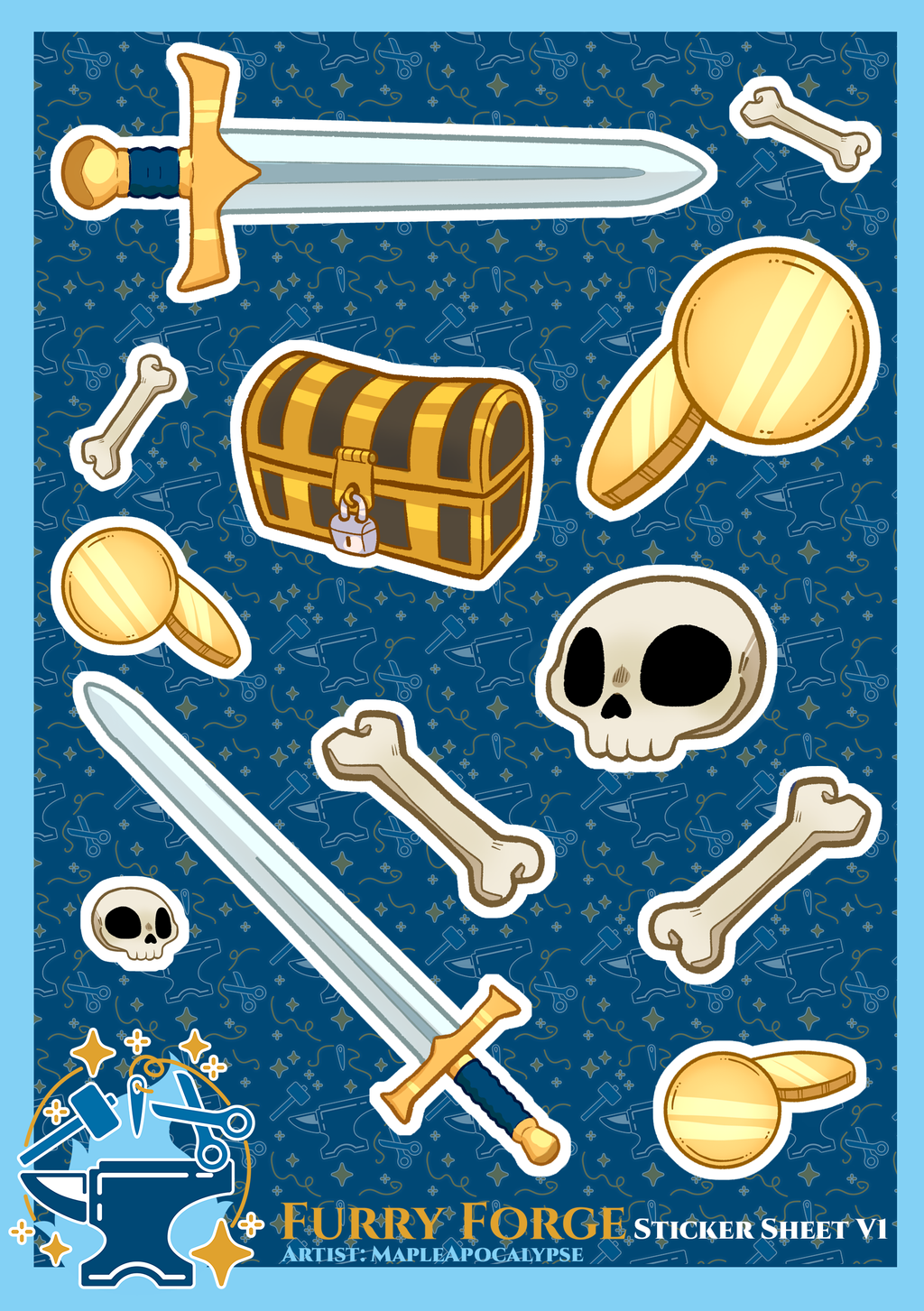 Furry Forge Sticker Sheet (PREE-ORDER)