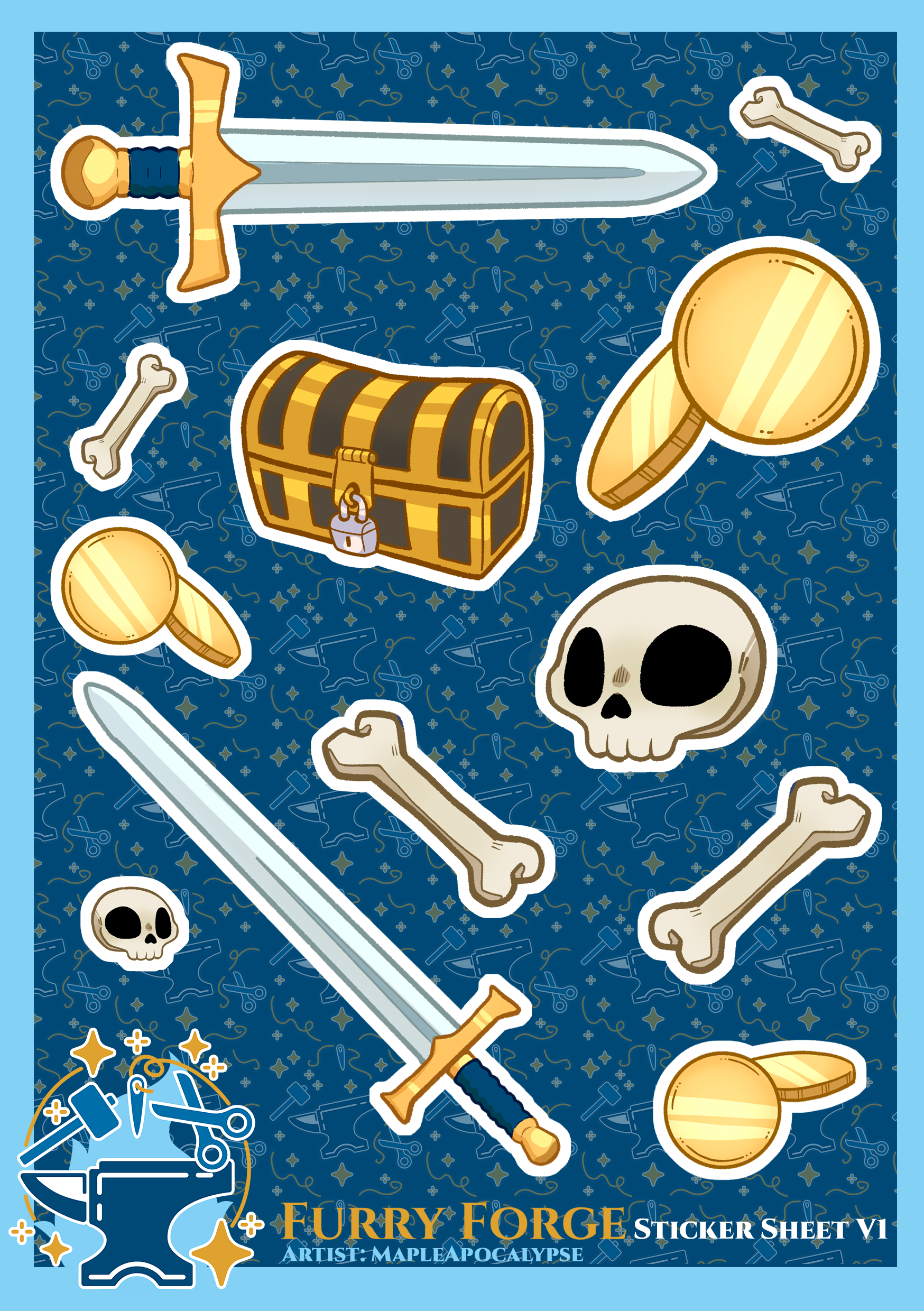 Furry Forge Sticker Sheet (PREE-ORDER)