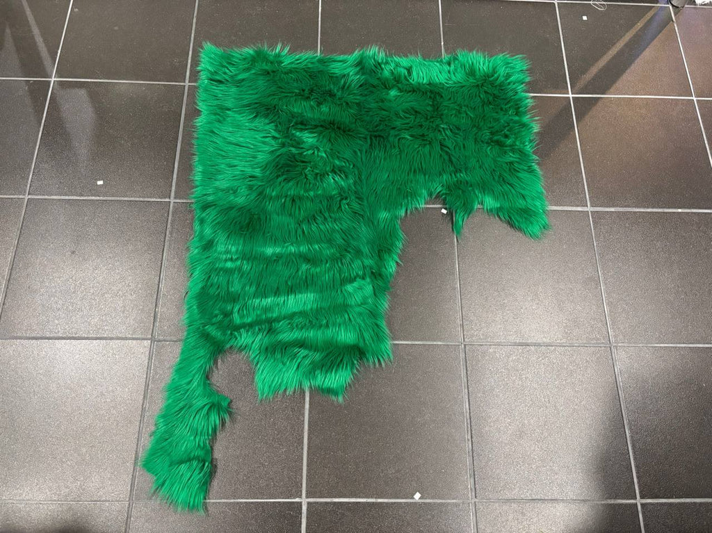Emerald Green Luxury 60mm Shag Pile- mohairbearmakingsupplies.co.uk