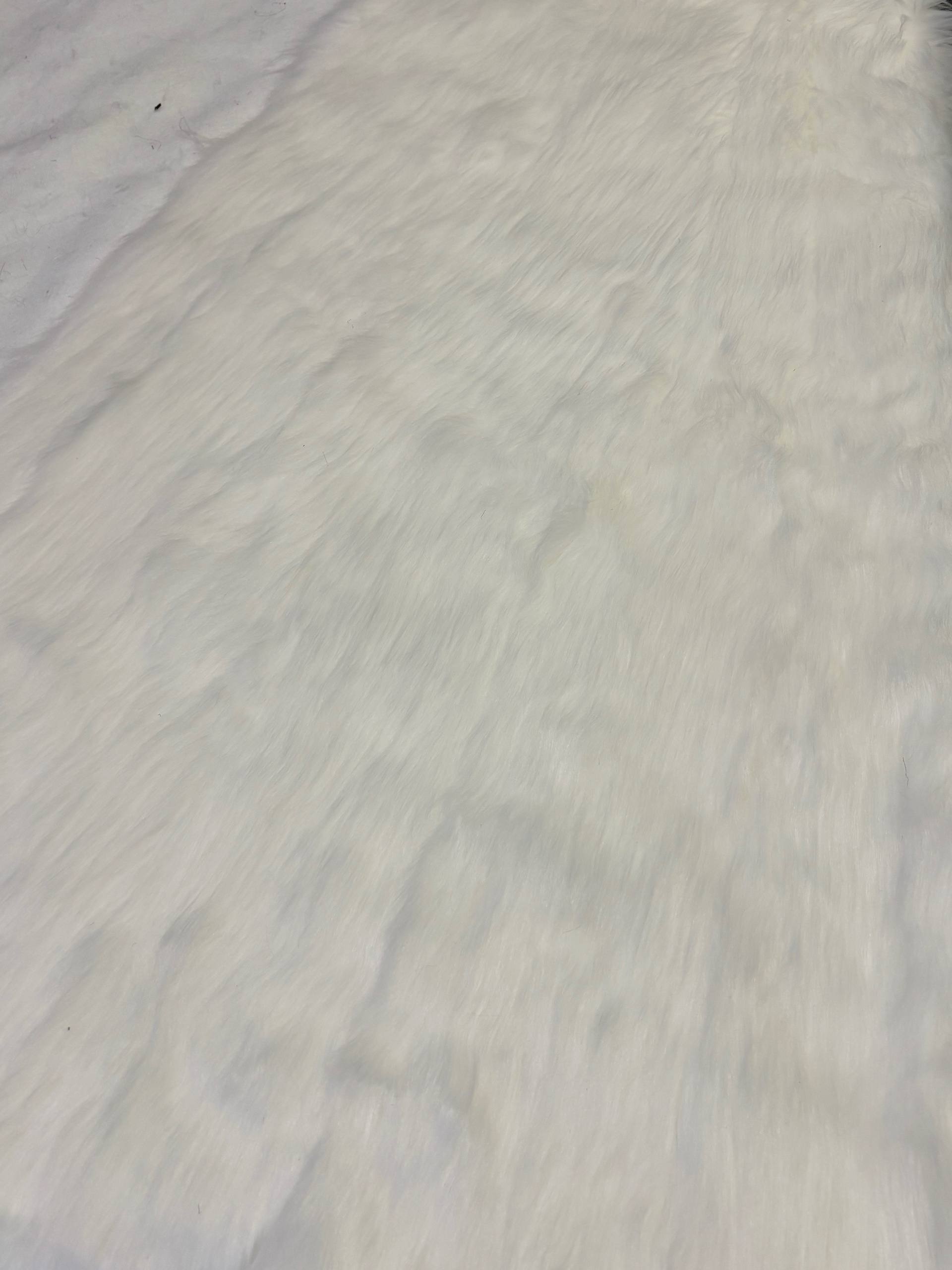 White Luxury 60mm Shag Pile - mohairbearmakingsupplies.co.uk
