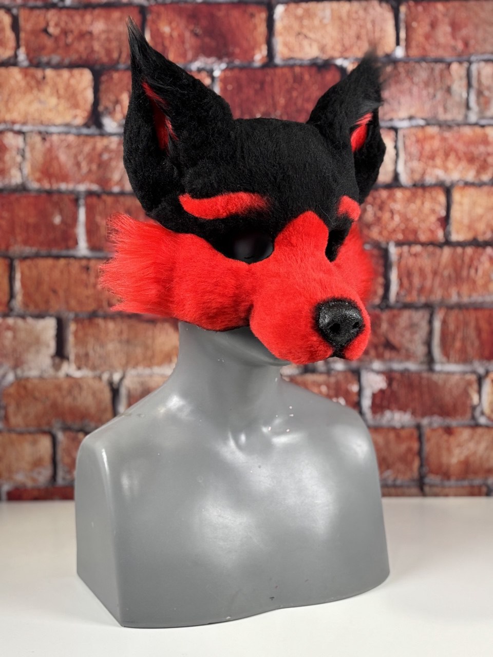 Puppy Mask - Red & Black