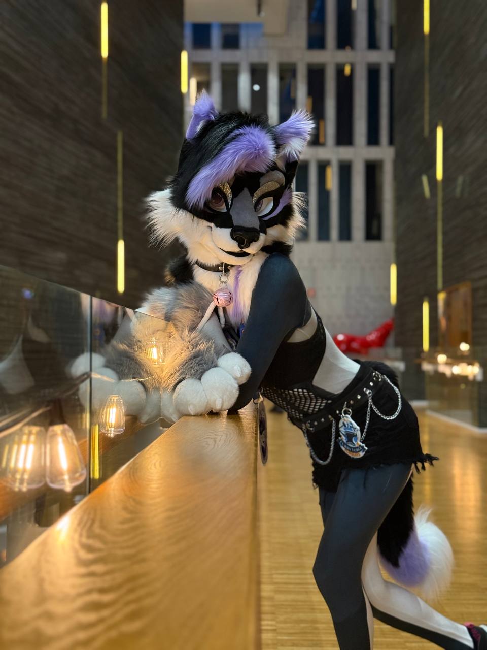 Violet The Gothic Flower Kitty - Pre Made Mini Fursuit Partial