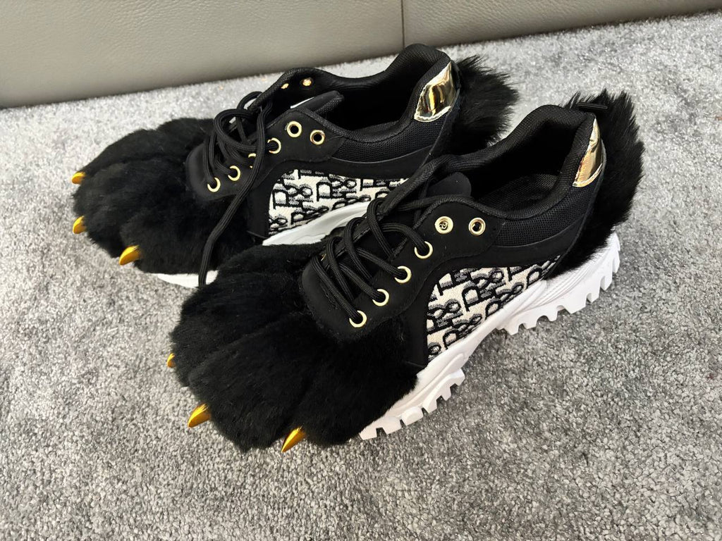 Shoe Paws - Black with Gold Claws