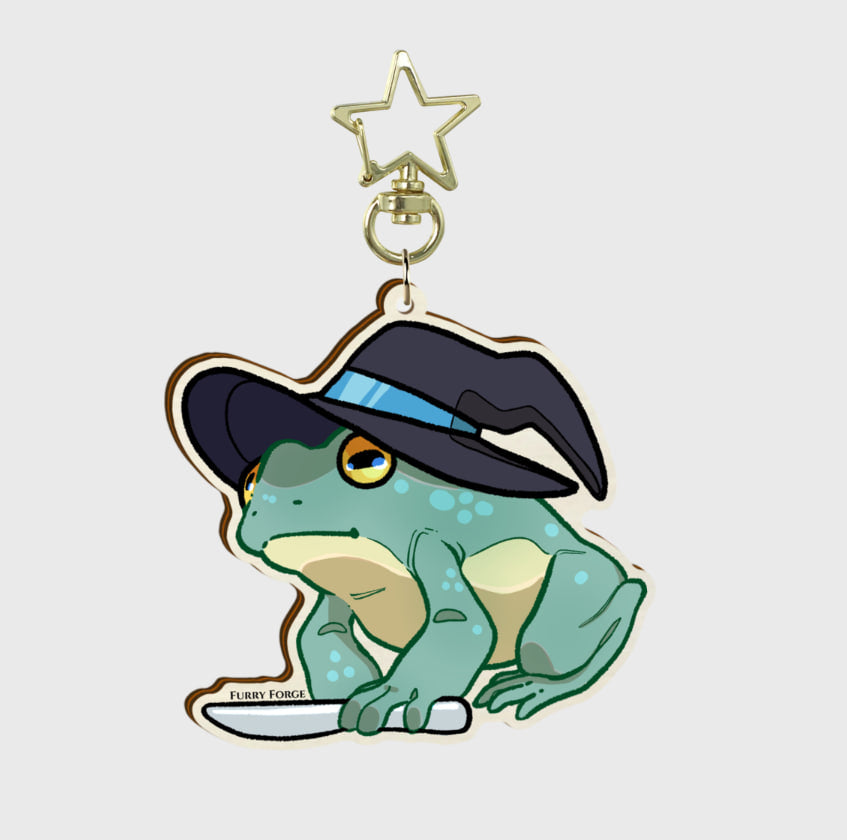 Wooden Frog Keychain (PREE ORDER)