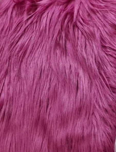 Ruby Pink Mongolian  - mohairbearmakingsupplies.co.uk